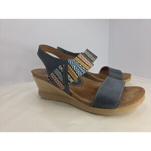 Wanda Panda Blue Slingback Strap Sandals Sz 40 (US 9) Casual Summer EUC  Spain